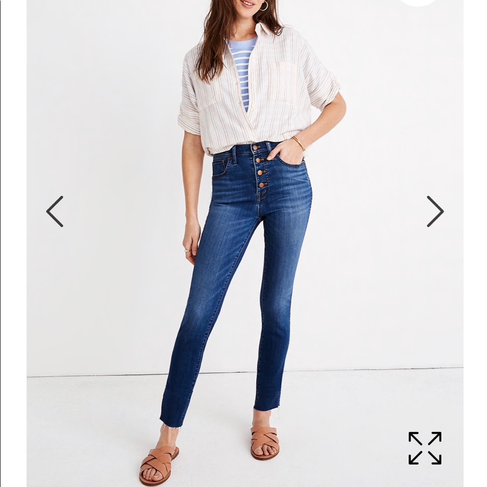 Madewell 10” high-rose skinny crop jeans